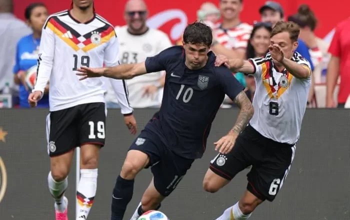 US show fight and hunger, but lose final World Cup prep match 2-1 to Germany