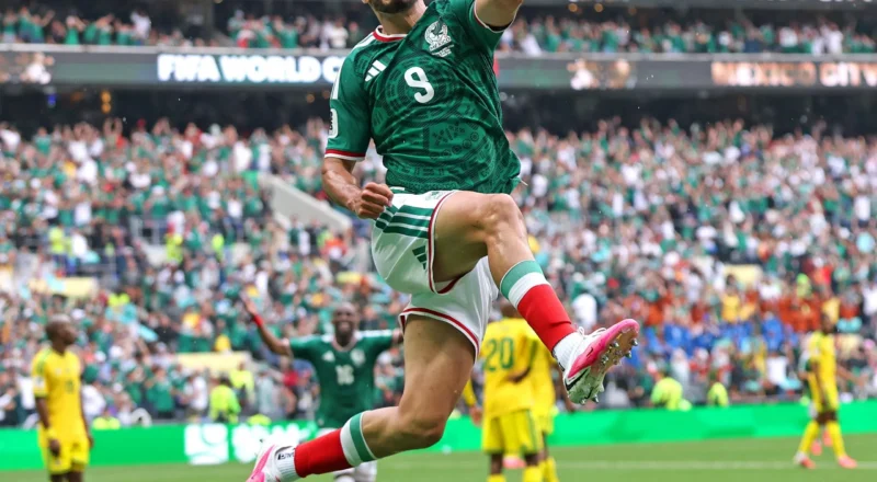Raúl Jiménez seals Mexico’s win against nine-man South Africa in World Cup opener