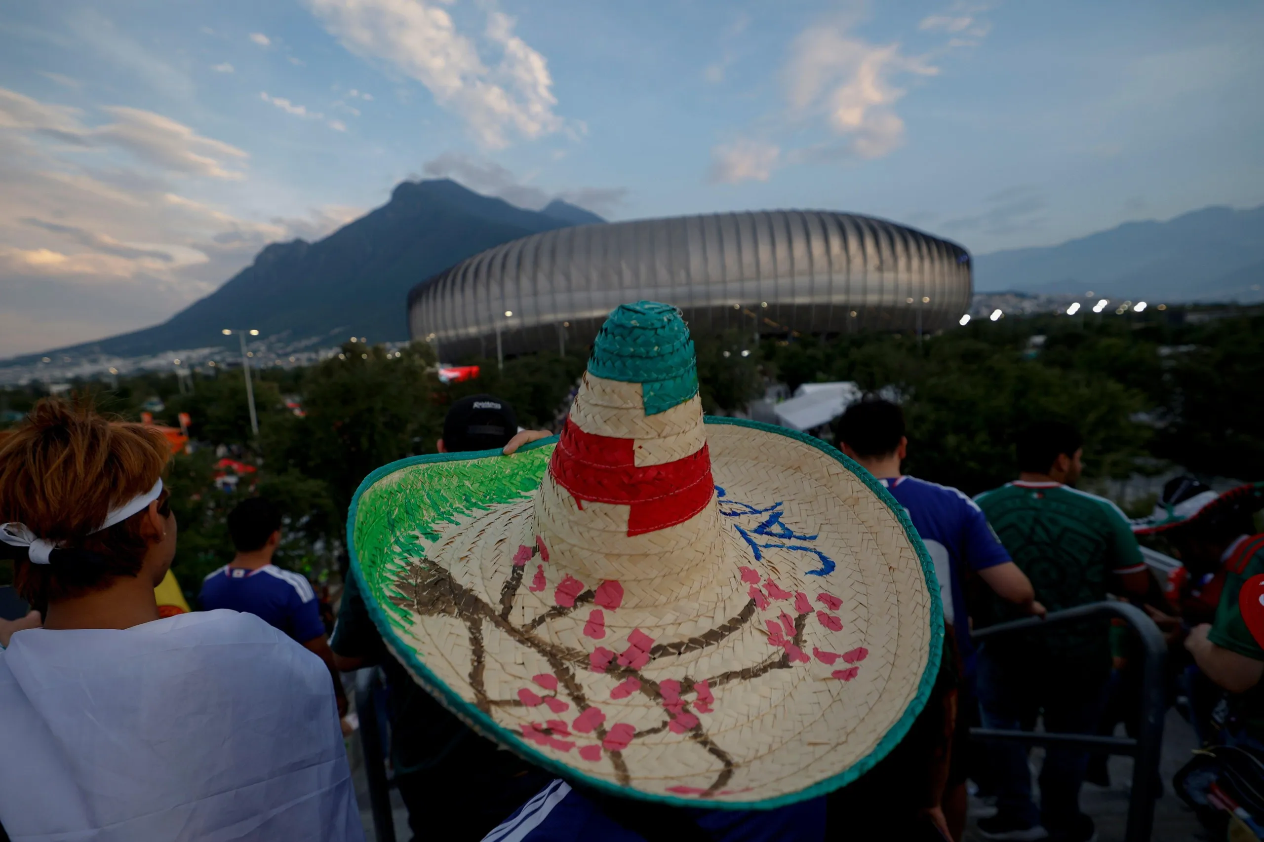 Japanese fans approach the Steel Giant expecting victory.