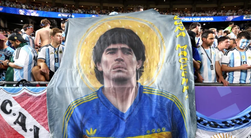 ‘For Diego’: spectre of Maradona looms over Argentina ahead of England clash